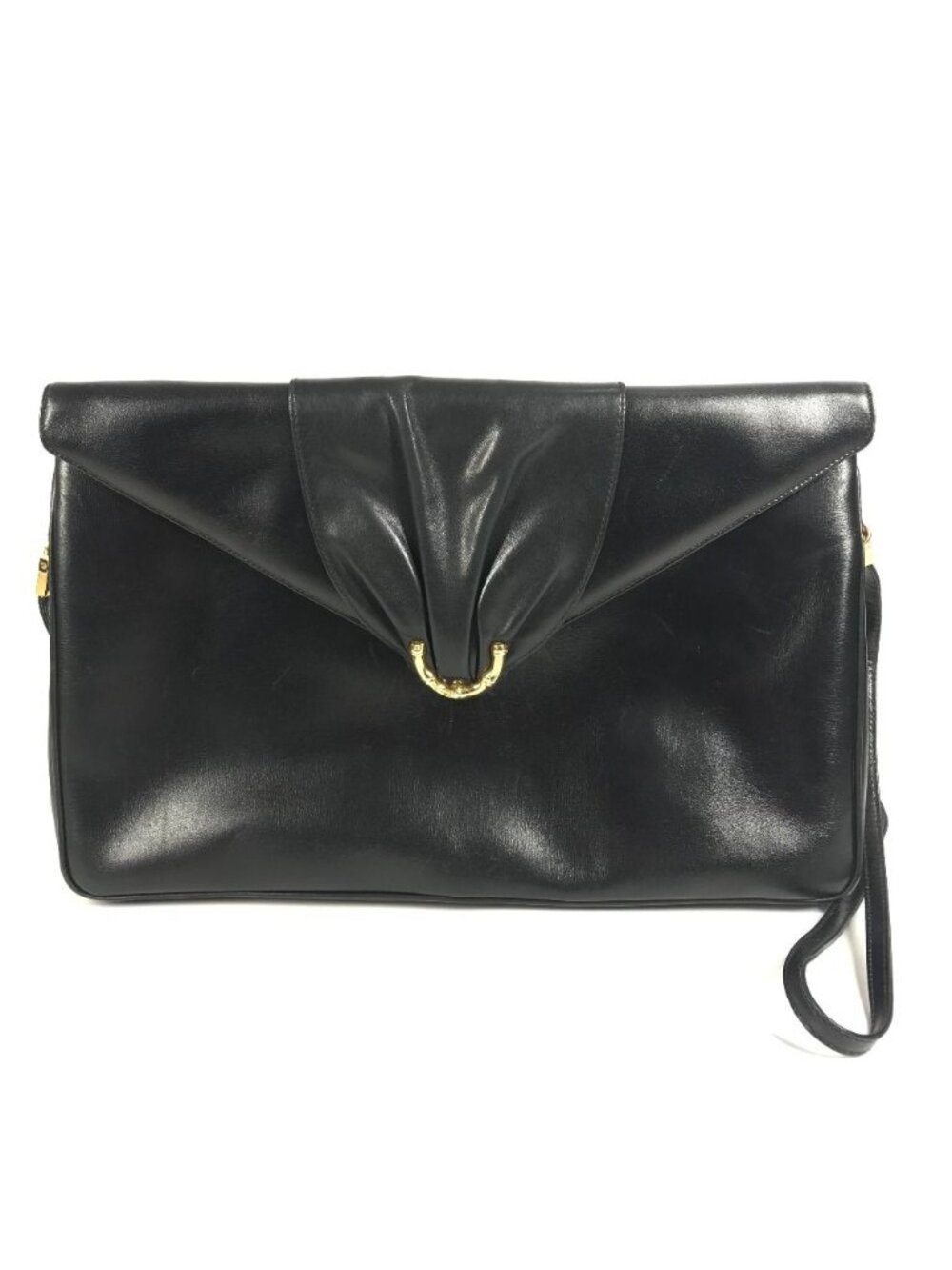 Gucci Shoulder Bag Logo 004 056 Leather Black